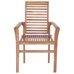 vidaXL Chaises à dîner 4 Pièces avec coussins bleu royal Bois de teck