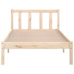 vidaXL Cadre de lit bois de pin massif 75x190 cm petit simple