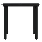 vidaXL Mobilier à dîner d'extérieur avec coussins 3 Pièces Gris et noir