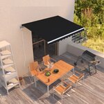 Vidaxl auvent rétractable automatique 350x250 cm anthracite