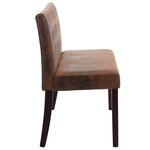 vidaXL Banc 148 5 cm Marron Similicuir daim