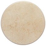 vidaXL Dessus de table Crème Ø50x2 5 cm Marbre