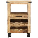 vidaXL Chariot de cuisine 55x40x80 cm Bois massif manguier brut