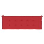 vidaXL Coussin de banc de jardin rouge 150x50x3 cm tissu oxford