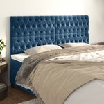 vidaXL Têtes de lit 4 Pièces Bleu foncé 100x7x78/88 cm Velours