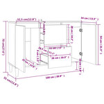 vidaXL Buffet Chêne fumé 101x35x70 cm Bois d'ingénierie
