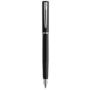 Waterman graduate allure stylo plume laque noire satinée plume fine cartouche encre bleu coffret cadeau