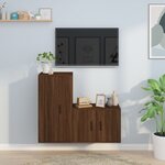 vidaXL Ensemble de meubles TV 2 Pièces Chêne marron Bois d'ingénierie