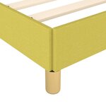 vidaXL Cadre de lit avec tête de lit Vert 200x200 cm Tissu