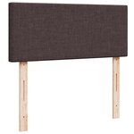 vidaXL Sommier à lattes de lit et matelas marron foncé 120x190cm tissu