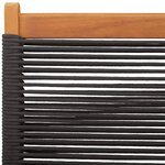 vidaXL Chaises de jardin pliantes lot de 4 noir bois d'acacia massif