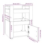 vidaXL Chariot de cuisine Blanc 60x45x80 cm Bois d'ingénierie