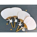 3 éventails en bambou à décorer 37 x 24 x 22 cm