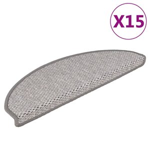 vidaXL Tapis d'escalier autocollants aspect sisal 15 Pièces 65x21x4 cm