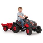 Smoby tracteur et remorque pour enfants stronger xxl rouge et noir