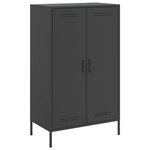vidaXL Buffet haut noir 68x39x113 cm acier