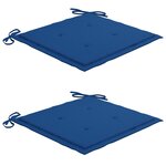 vidaXL Chaises de jardin avec table à thé et coussins Acacia solide