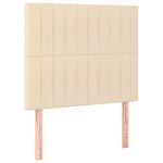 vidaXL Cadre de lit avec tête de lit Crème 120x200 cm Tissu