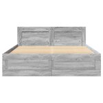 vidaXL Cadre de lit avec tête de lit sonoma gris 140x190 cm