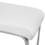Lot de 2 chaises de salle à manger salon cuisine design blanc 1908013
