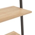 vidaXL Étagère inclinée à 5 niveaux Marron clair et noir 64x34x185 5cm