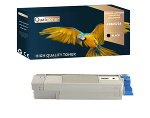 Qualitoner x1 toner 43865724 noir compatible pour oki