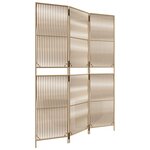 vidaXL Cloison de séparation 3 panneaux beige résine tressée