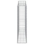 vidaXL Paniers à gabions arqués 5 Pièces 200x30x120/140 cm Fer galvanisé
