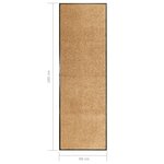 vidaXL Paillasson lavable Crème 60x180 cm
