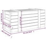 vidaXL Boîte de rangement 91x40 5x42 cm Bois massif de pin