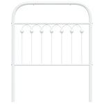 vidaXL Tête de lit métal blanc 75 cm
