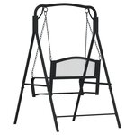 vidaXL Balancelle 124 cm Noir Acier