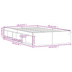 vidaXL Cadre de lit chêne marron 120x190 cm petit double