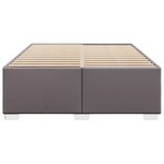 vidaXL Cadre de lit Gris 140x190 cm Similicuir