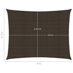 vidaXL Voile d'ombrage 160 g/m² Marron 2 5x4 m PEHD