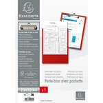 Porte-bloc Avec Pochette - Format 23x32cm Pour A4 - Rouge - X 10 - Exacompta