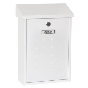Boîte aux Lettres en Acier Premium E5601 Anti-pluie Facile à Installer Blanc