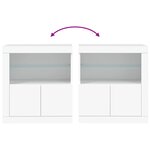 vidaXL Buffet avec lumières LED blanc 60 5x37x67 cm