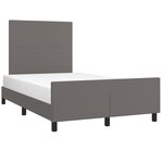 vidaXL Cadre de lit sans matelas gris 120x190 cm similicuir