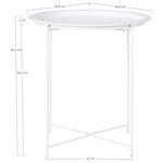 House Nordic Table d'appoint Anne 47 cm Rond Blanc