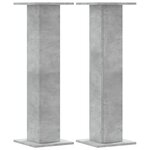 vidaXL Supports pour plantes 2 Pièces gris béton bois d'ingénierie
