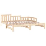 vidaXL Lit coulissant 2x(90x190) cm Bois de pin massif