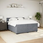 vidaXL Sommier à lattes de lit et matelas Gris foncé 200x200cm Velours
