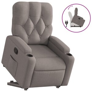 vidaXL Fauteuil inclinable taupe tissu