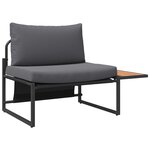 Set de salle à manger de jardin 2 pièces avec siège simple et coussins anthracite