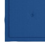 vidaXL Chaises de jardin lot de 4 et coussins bleu royal Bois de teck