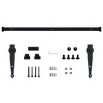 vidaXL Kit mini de porte d'armoire coulissante Acier au carbone 152 cm