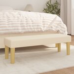 vidaXL Banc Crème 100x30x30 cm Tissu