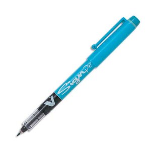 V-Sign Pen - Stylo feutre à capuchon pointe moyenne 2 mm - Turquoise (paquet 12 unités)
