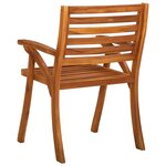 vidaXL Chaises de jardin avec coussins lot de 4 Bois d'acacia massif